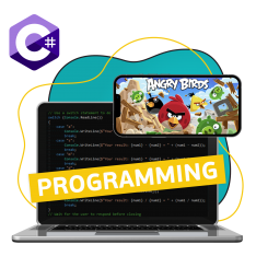 Программирование на C#. Удивительный мир 2D-игр - КИБЕРшкола программирования для детей, компьютерные курсы для школьников, начинающих и подростков - KIBERone г. Черногорск